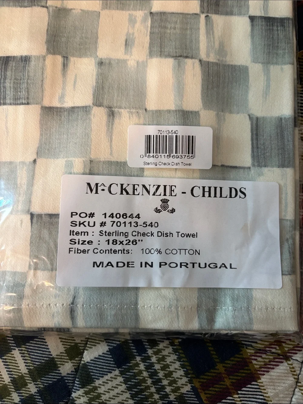 Sterling check dish towel